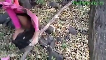 A South Asian Girl Engages In Sexual Activity In A Jungle Setting