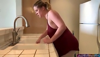 Mature And Young Actors Engage In Steamy Kitchen Encounter
