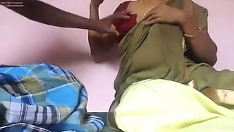 The Owner Of The House Fondles And Squeezes The Breasts And Nipples Of His Maid