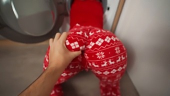 Step Mother Trapped In Washer: A Steamy Christmas Surprise