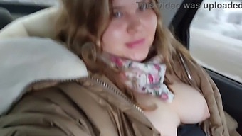 Fatty Babe With Massive Boobs Gets Naughty In The Back Seat