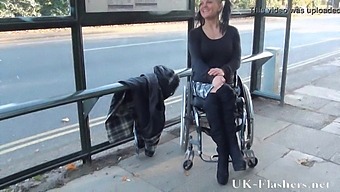Public Display Of Affection: Handicapped Pornstar'S Daring Flashing