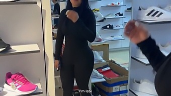 A Young Woman Meets A Fan And Leaves Together