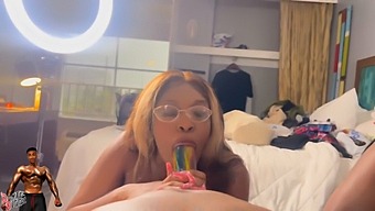 Two Ebony Beauties Compete In A Blowjob Competition With Their Partners As Judges - Preview