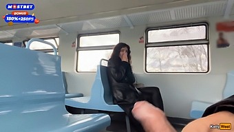 A Public Train Adventure With A Happy Ending And Facial Cumshot