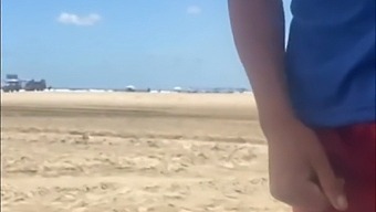 I Left The Young Guy To Play With My Tits On The Beach And I Also Had To Deal With His Cock
